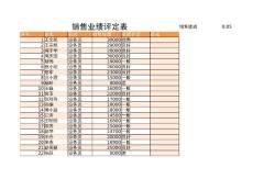 選擇性粘貼－銷售業績評定表