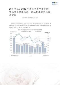清科季報：2020年第二季度中國并購市場交易規模低迷，機械制造案例總數居首位