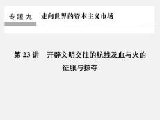高考?xì)v史 總復(fù)習(xí) 專題9 走向世界的資本主義市場 第23講 開辟文明交往的航線及血與火的征服與掠奪