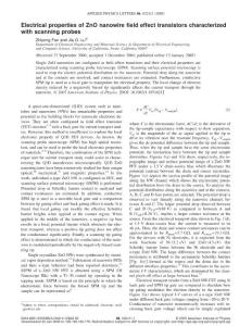 Electrical properties of ZnO nanowire field effect transistors characterized with scanning probes