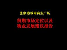 張家港城南商業廣場項目前期市場定位報告