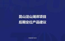 江蘇昆山淀山湖岸別墅項目后期定位產(chǎn)品建議