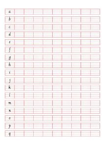 人教版標準小寫字母字帖英語字帖