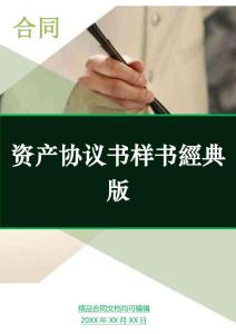 資產(chǎn)協(xié)議書樣書經(jīng)典版
