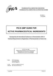 PE 007-2(2004) GMP Guide for API