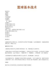 籃球基本戰術