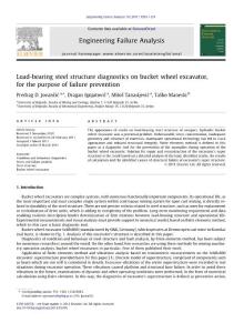 Load-bearing steel structure diagnostics on bucket wheel excavator,