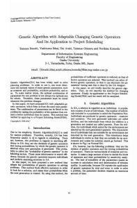 genetic algorithm with adaptable changing genetic operators and its application to project scheduling