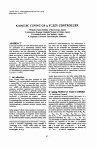 genetic tuning of a fuzzy controller