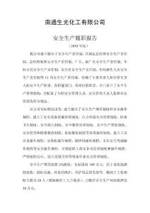 安全生產履職報告
