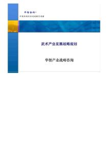 武術產業(yè)發(fā)展戰(zhàn)略規(guī)劃