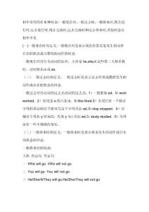 初中常用的有8種時態