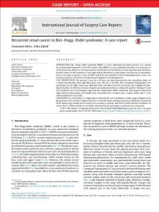 recurrent renal cancer in birt–hogg–dubé syndrome a case report-論文