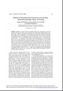 release of atrial natriuretic peptide from the isolated, blood-perfused right atrium of the dog-论文