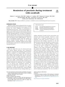 remission of psoriasis during treatment with sorafenib-論文