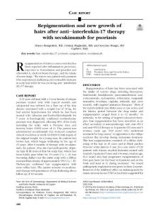 repigmentation and new growth of hairs after anti–interleukin-17 therapy with secukinumab for psoriasis-論文
