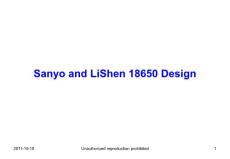 Sanyo and LiShen 18650 Design