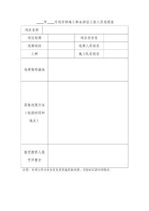 項目特殊工種未持證上崗人員處理表