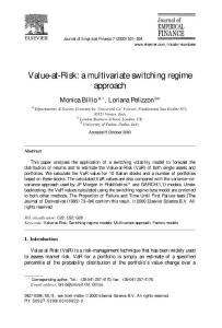 第5組——Value at Risk a multivariate switching regime approach