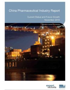 China Pharmaceutical Industry Report - Current Status and Future Growth