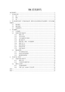 TS流系统解码层架