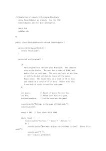 BlackjackConsole.java