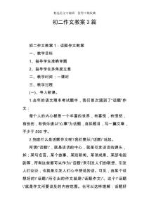 初二作文教案3篇