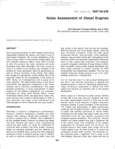 Noise Assessment of Diesel Engines  01-17-2007