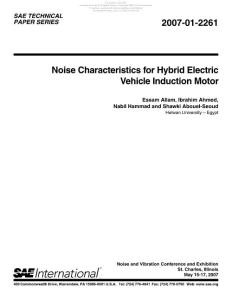 Noise Characteristics For Hybrid Electric Vehicle Induction Motor  05-15-2007