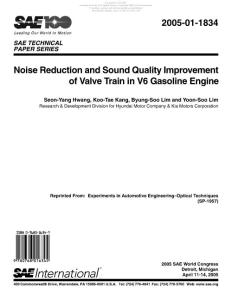Noise Reduction and Sound Quality Improvement of Valve Train in V6 Gasoline Engine  04-11-2005
