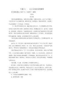 高考語文易錯點專題復習