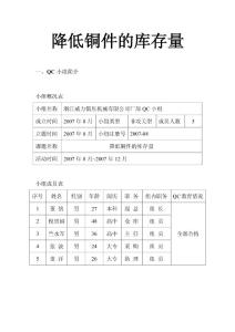 降低銅件的庫(kù)存量