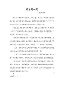 楊總的一天 -案例分析