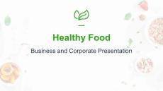 小清新綠色健康飲食養(yǎng)生美食PPT模板