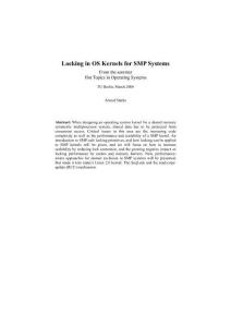 Locking in OS Kernels for SMP Systems