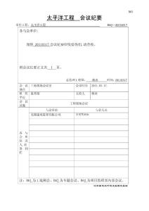 B63監(jiān)理內(nèi)部會議模板 20110317