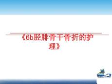 《6b胫腓骨干骨折的护理》