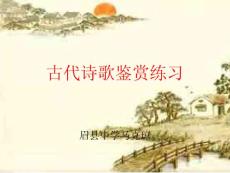 古詩(shī)詞賞析練習(xí)答案(馬克瓊)