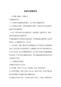 血尿分泌物培训