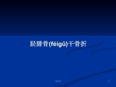 胫腓骨干骨折学习教案