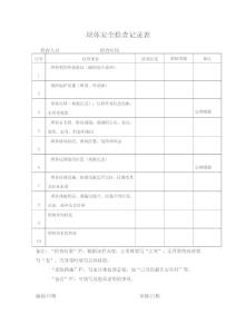 尾礦庫安全檢查記錄表