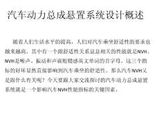汽車動力總成懸置系統設計入門到精通