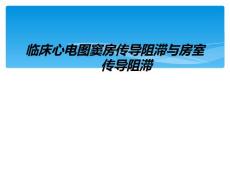 临床心电图窦房传导阻滞与房室传导阻滞