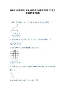 2018-2019學(xué)年最新湘教版九年級(jí)數(shù)學(xué)上冊(cè)《銳角三角函數(shù)》專題練習(xí)及答案解析