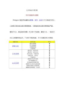 GCS昏迷评分