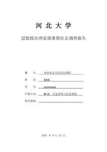 農(nóng)村業(yè)余文化狀況調(diào)查