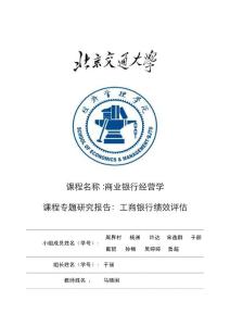 工商银行绩效评估报告