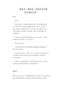 锥体系、锥体束、锥体外系及锥体外束的区别