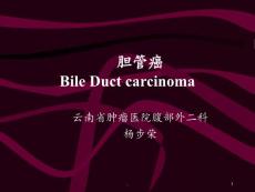 胆管癌BileDuctcarcinomaPPT课件