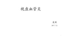 视盘血管炎ppt课件